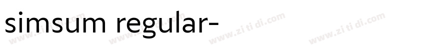 simsum regular字体转换